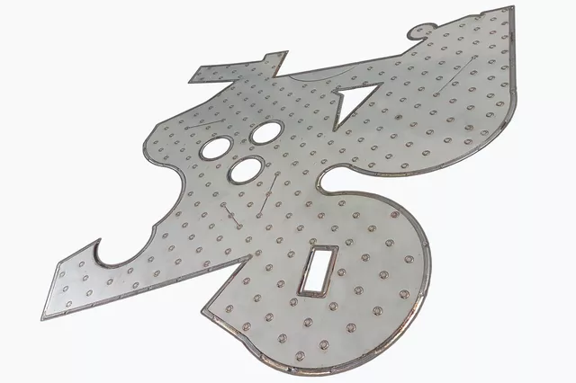 Einseitige Dimple Platte mit frei programmierbarer WIG Randverschweißung Einseitige Dimple Platte mit frei programmierbarer WIG Randverschweißung