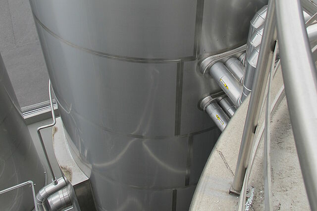 Eiswassersilo Kältemittelanschlüsse