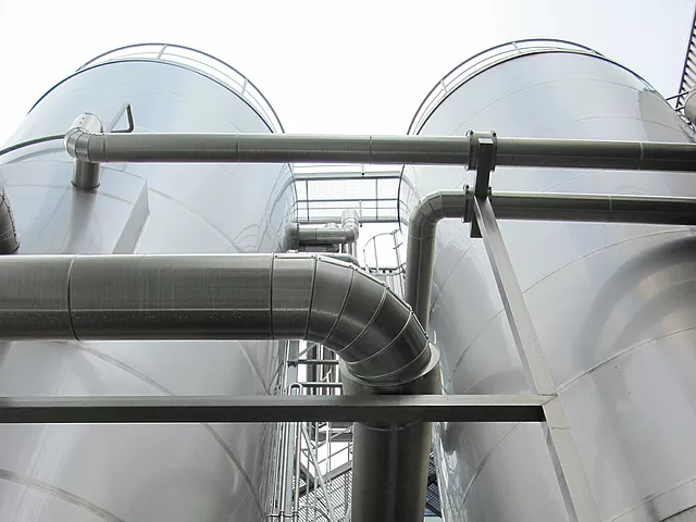 Dubbele ijssilo volledig gemaakt van roestvrij staal