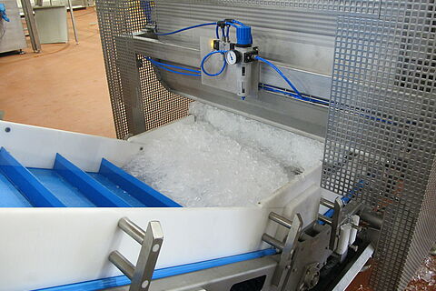 Sistema automático de dosificación de hielo