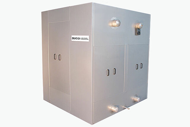 1900 kW baudelot ice water cooler NH3 pumped mode without water collection tank 1900 kW baudelot ice water cooler NH3 pumped mode without water collection tank