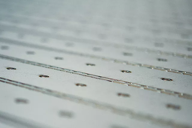 Schweißkanal nur geschweißt und nicht aufgedrückt