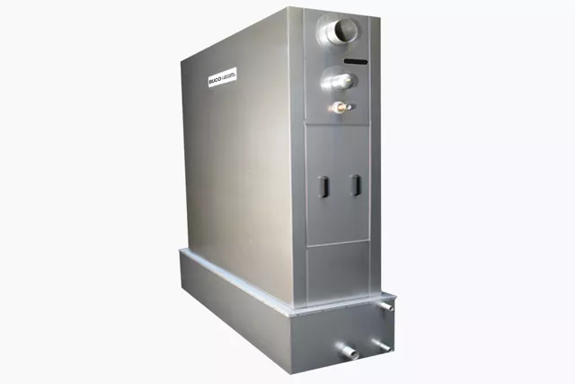 100 kW R404a dx Película descendente con tanque de recolección de agua 100 kW R404a dx Película descendente con tanque de recolección de agua